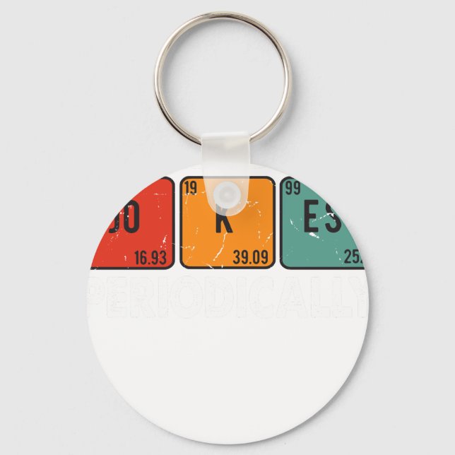 i tell dad jokes periodically keychain (Front)