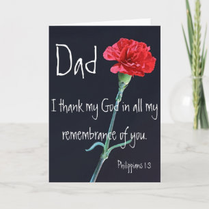 I thank my God dad bible verse Philippians 1:3 You Card