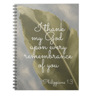 I THANK MY GOD   Philippians 1:3   Teacher Gift Notebook