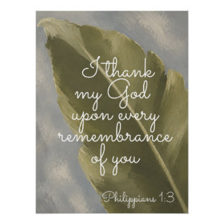 I THANK MY GOD | Philippians 1:3 | Teacher Gift Poster