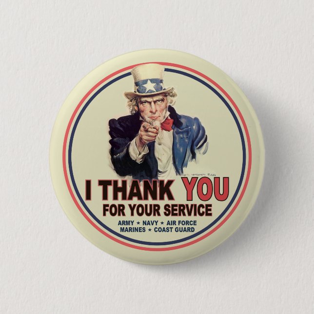 I Thank You 2 Inch Round Button (Front)