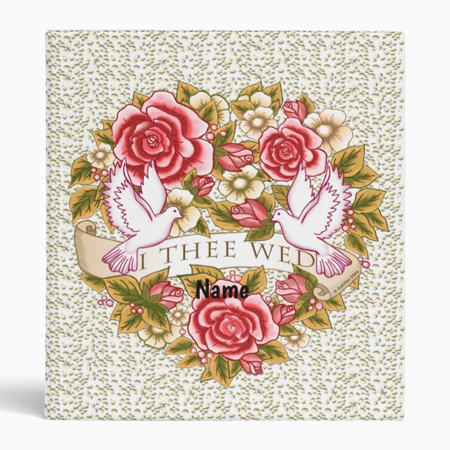 I The Wed classeur de mariage personnalisé (Devant)