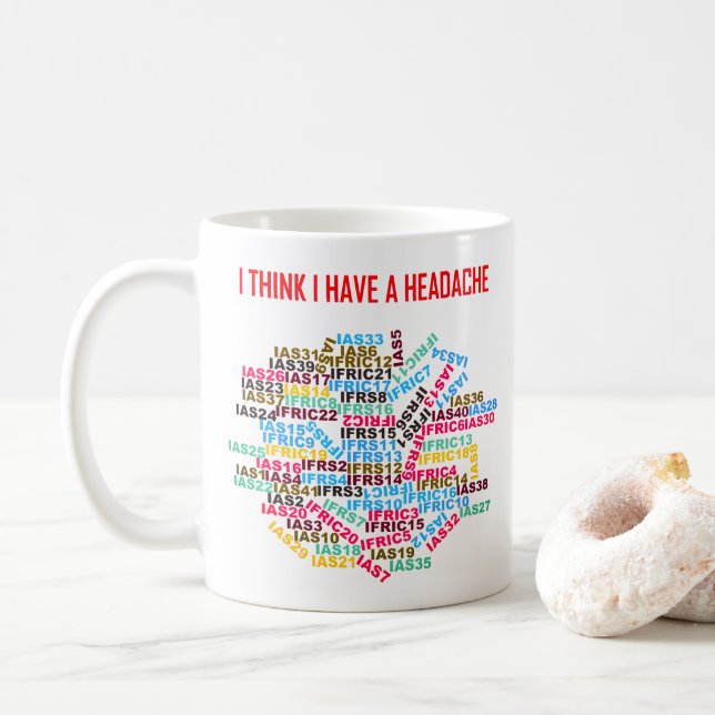 "I Think I Have a Headache" Coffee Mug (With Donut)