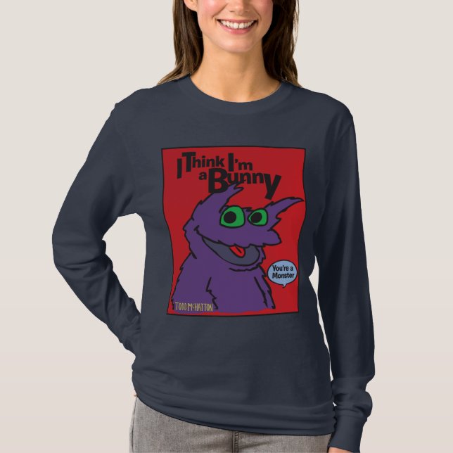 I Think I'm A Bunny - red box t-shirt (Front)