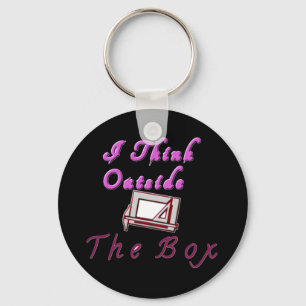 I Think Out of the Box: Creative Design Keychain