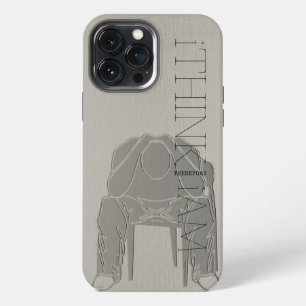i THINK THEREFORE i AM Contemplating Man iPhone 13 Pro Max Case