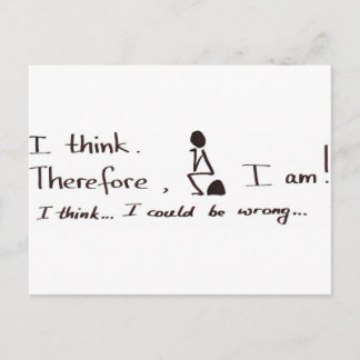 I think therefore I am Postcard