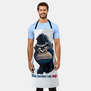 i think therefore i am single apron