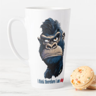 i think therefore i am single latte mug