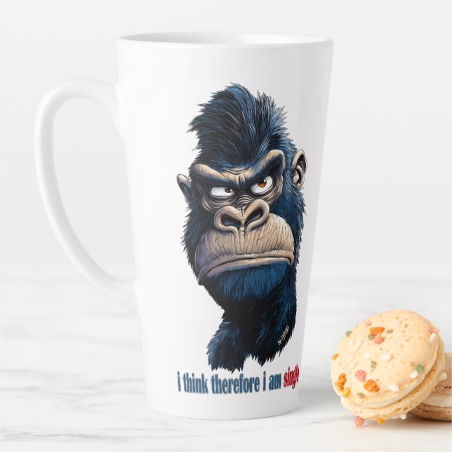 i think therefore i am single latte mug (In Situ)