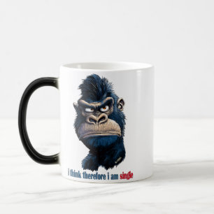 i think therefore i am single magic mug