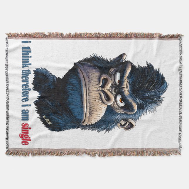 i think therefore i am single throw blanket (Front)