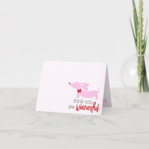 I Think you are Wienerful Dachshund Valentine Announcement
