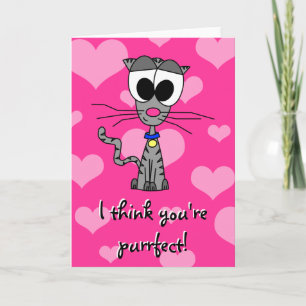 I Think You're Purrfect! Greeting Card