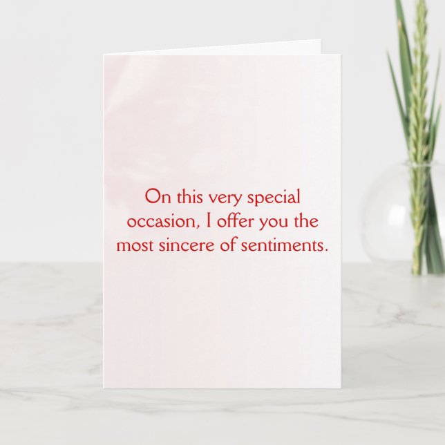 I thought I'd let this card do all the work (Front)