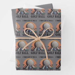 I Thought It Was A Golf Ball Funny Golfing Lover Wrapping Paper Sheet