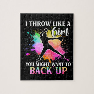 I Throw Like A Girl Jigsaw Puzzle