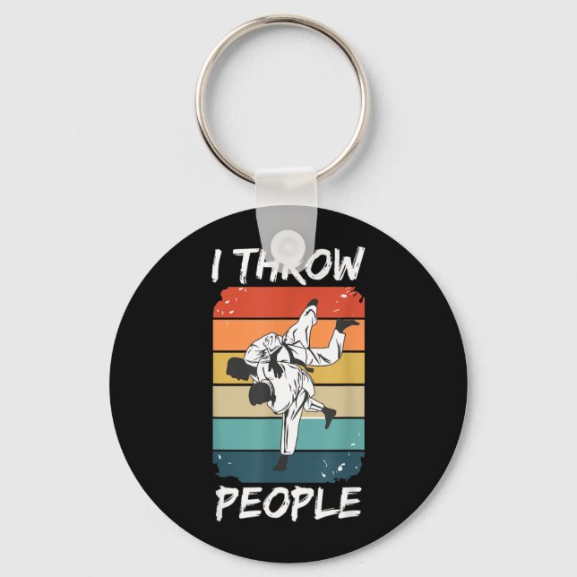 I throw people Design for a Jiu Jitsu Trainer Keychain (Front)