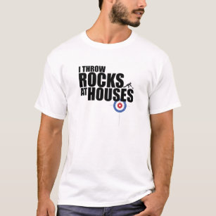 I throw rocks at houses curling T-Shirt
