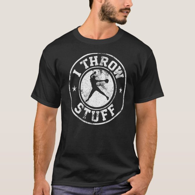 I Throw Stuff Cool Softball For Girls  Pitcher Sof T-Shirt (Front)