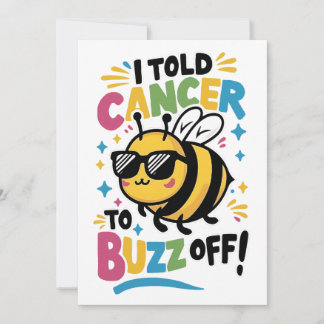 I Told Cancer to Buzz off  Holiday Card