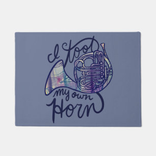 I toot my own horn doormat