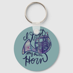 I toot my own horn keychain