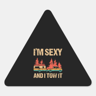 I Tow It Bigfoot Camp Trees Hike Hiking Triangle Sticker