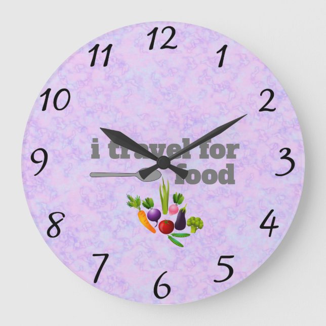 i travel for food Wall Clock (Front)