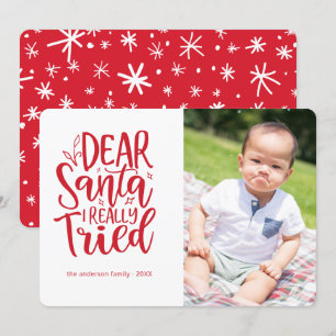I tried... Funny Christmas Holiday Photo Card