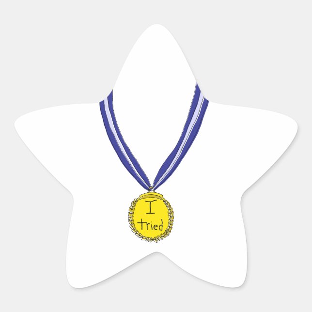 I Tried Medal Star Sticker (Front)