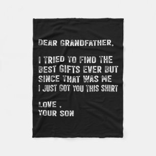 I Tried To Find The Funny Grandfather Day Mens Fleece Blanket