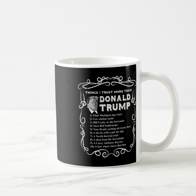 I Trust More Than Donald Trump Anti Potus Vote Blu Coffee Mug (Right)