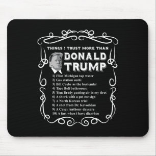 I Trust More Than Donald Trump Anti Potus Vote Blu Mouse Pad
