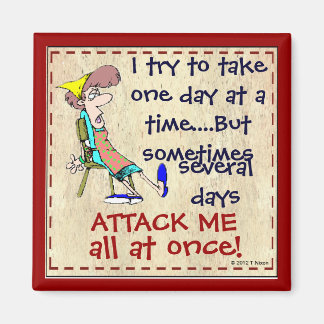 I Try To Take One Day At A Time Fridge Magnet