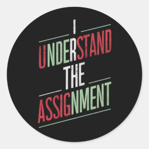 I Understand The Assignment 2024 Classic Round Sticker