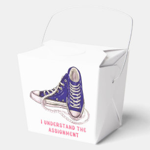 I Understand the Assignment Blue Sneakers Art Favor Box