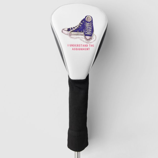 I Understand the Assignment Blue Sneakers Art Golf Head Cover (Front)
