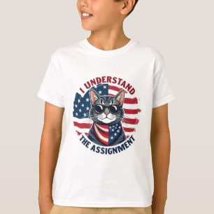 I Understand the Assignment Harris Walz Cat Lady T-Shirt