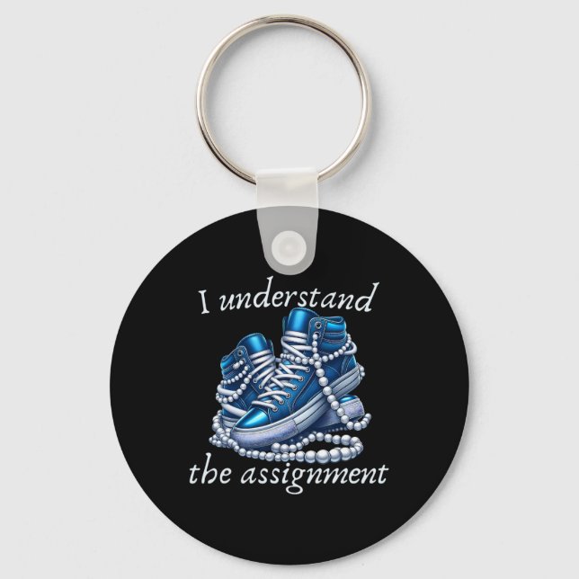 I Understand The Ignment Vote Blue Rally Kamala 20 Keychain (Front)