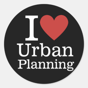 I ❤️ Urban Planning for Students/Faculty CUSTOM Classic Round Sticker