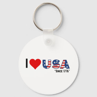 I ❤️ USA – Since 1776 Keychain