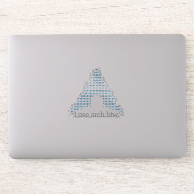 "i use arch btw." 4-inch Transparent Cut-Out (Computer)