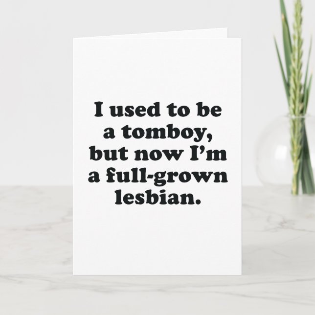 I used to be a tomboy card (Front)