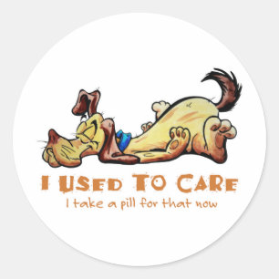 I Used To Care Classic Round Sticker