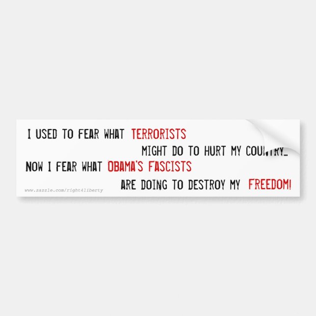 I used to fear... bumper sticker (Front)