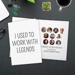 I Used To Work With Legends 10 Coworker Photo Card