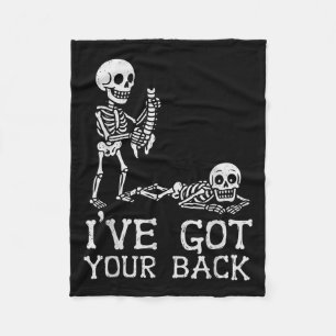 I’ve Got Your Back Skeleton Halloween Costume Funn Fleece Blanket
