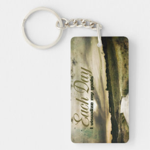 "I visualize my goals" Motivation Affirmation Keychain