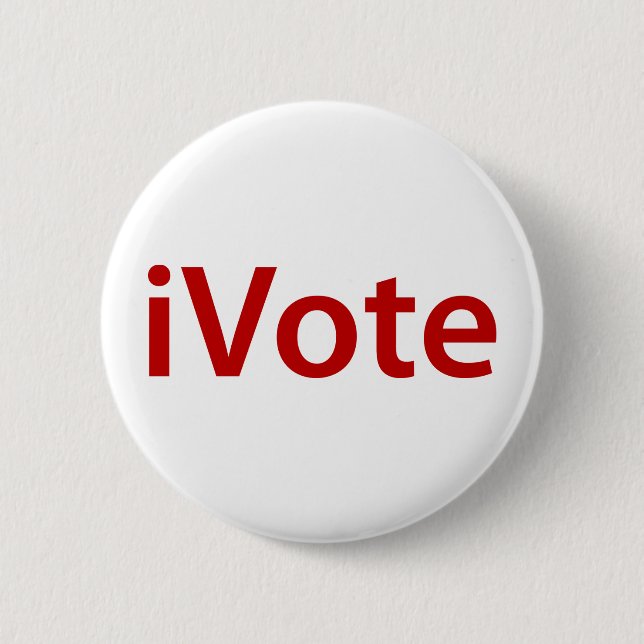 I Vote 2 Inch Round Button (Front)